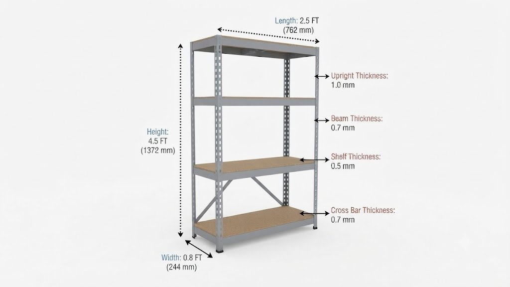 Industrial Slotted Angle Racks | MT-SAR-0006