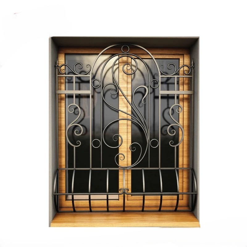 Heavy Duty Black MS Window Grill for Premium Homes | MT-HD-0049