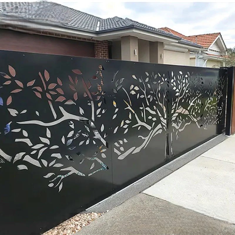 Modern Wrought Iron Fence Panel | MT-HD-0277
