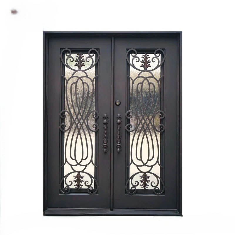 Wrought Iron Decorative Security Double Steel Door | MT-SD-0129